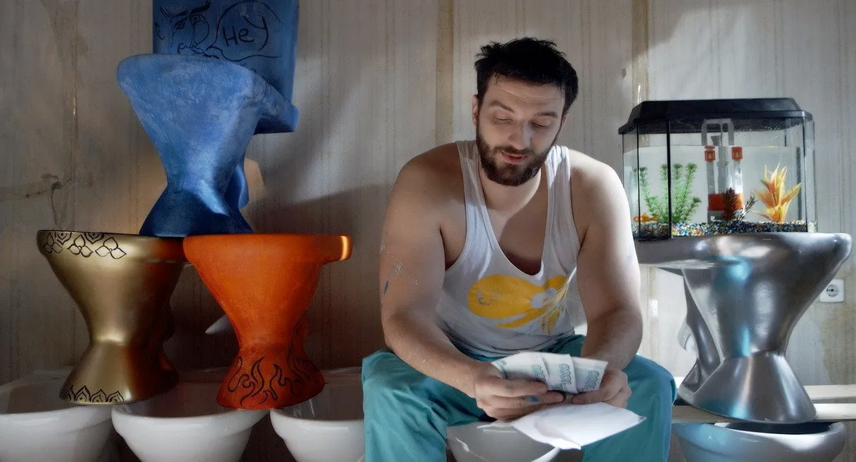 Anna & Vano. Bathroom & Wine