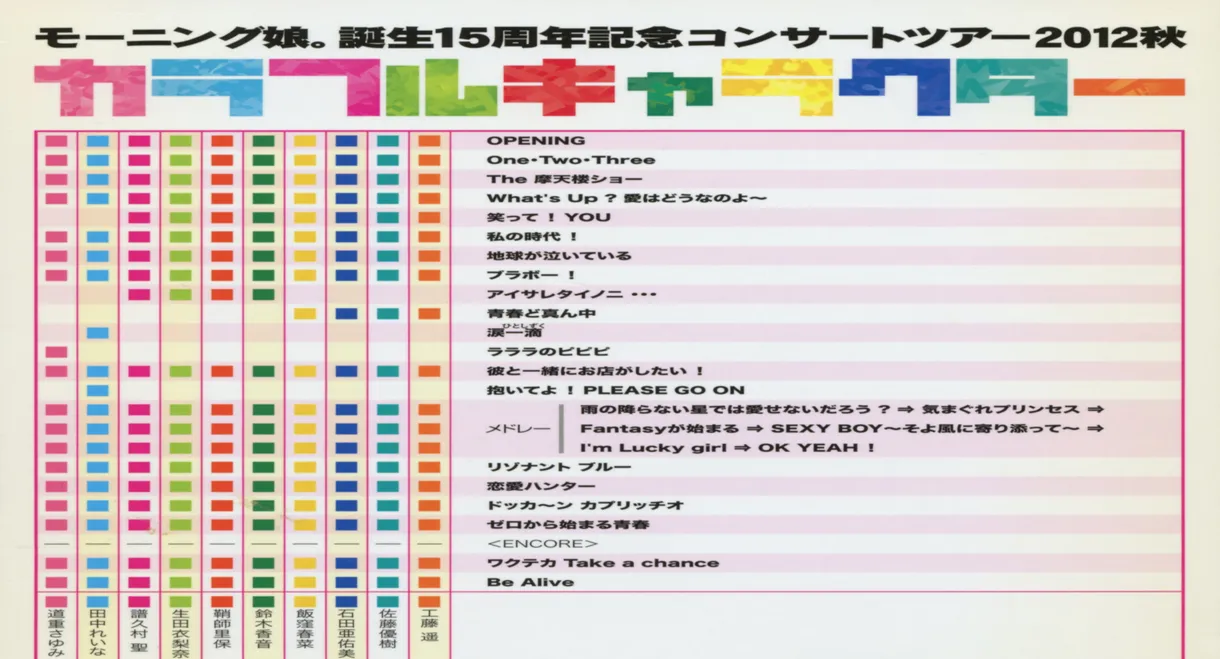 Morning Musume. 2012 Autumn Solo Ikuta Erina Tanjou 15 Shuunen Kinen ~Colorful Character~