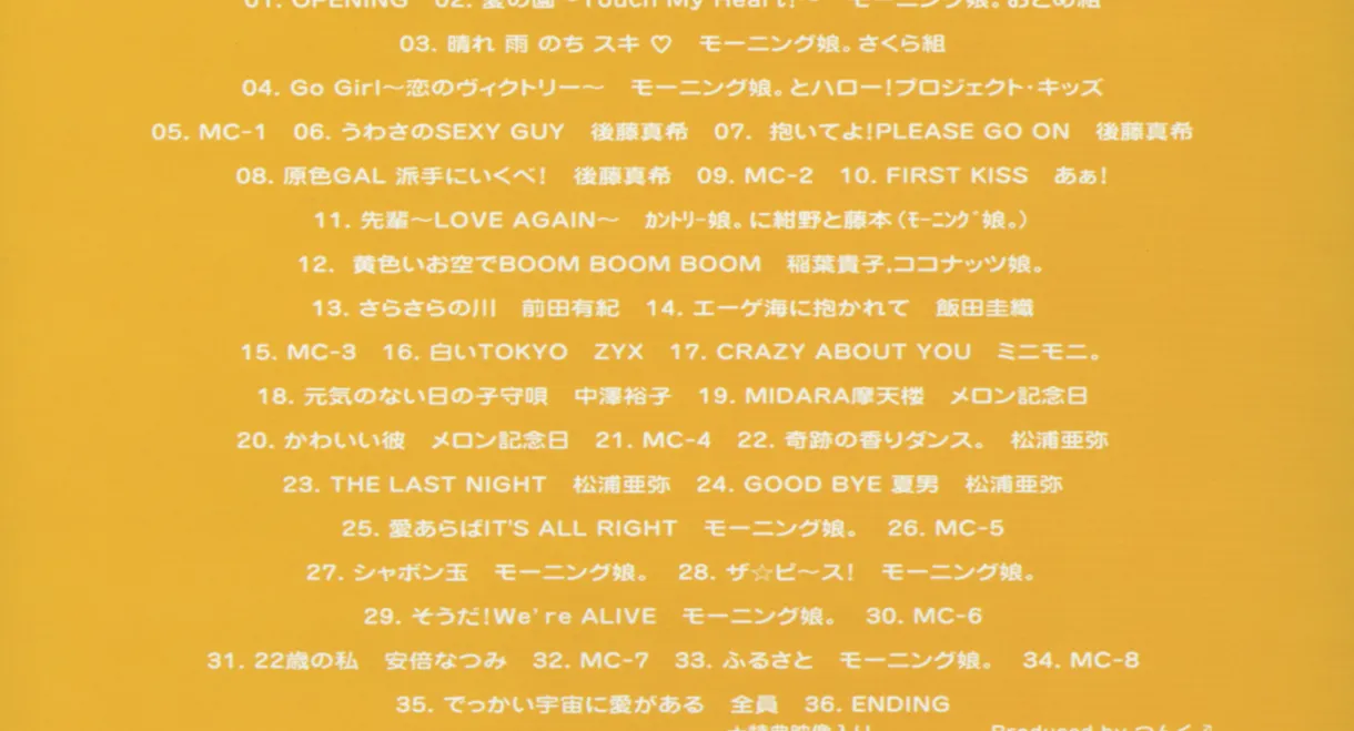 Hello! Project 2004 Winter ~C'MON! Dance World~