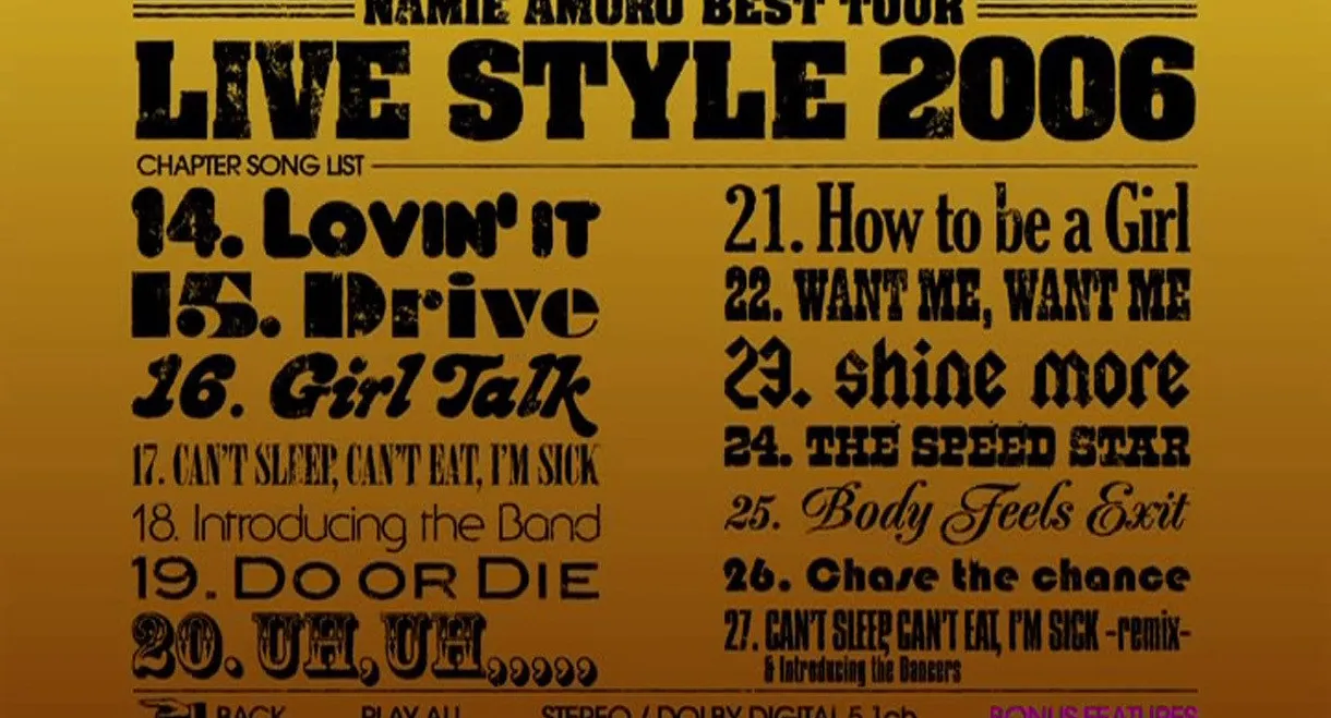 Namie Amuro Best Tour Live Style 2006