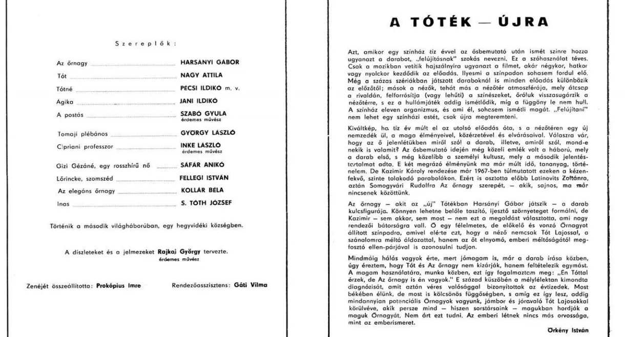 Örkény István: Tóték