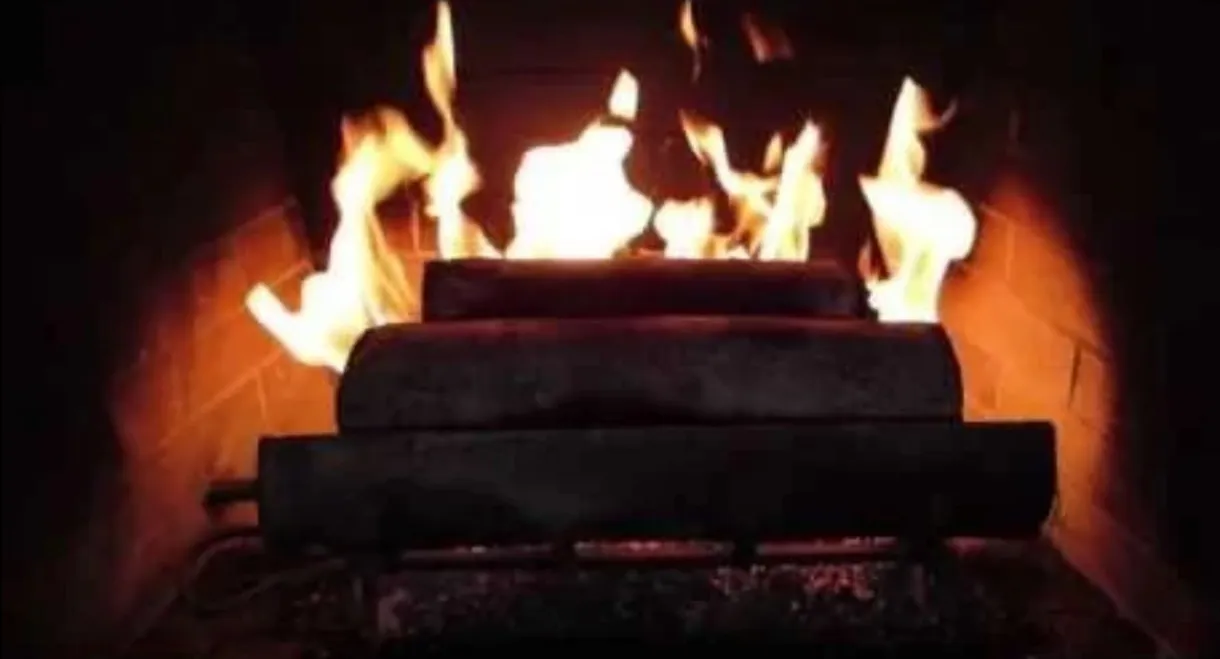 Yule Log with Christmas Music and Loud Family Fighting