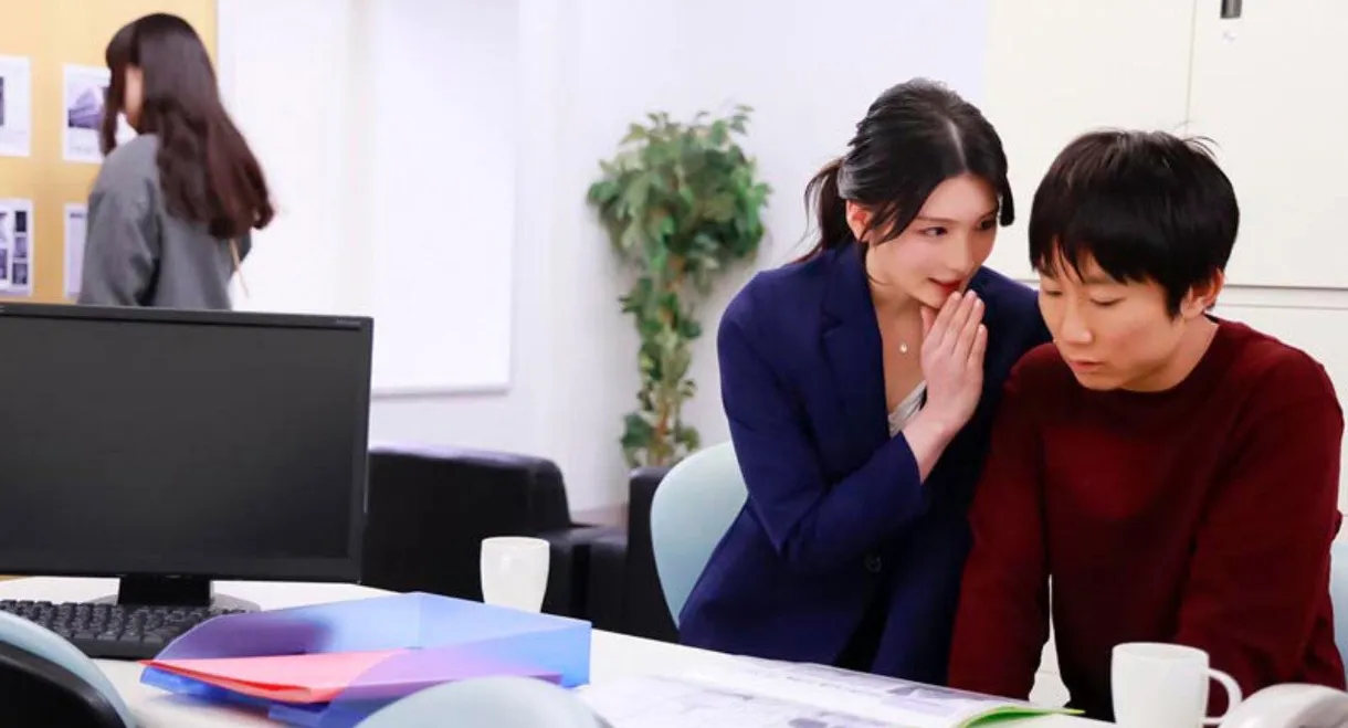 Seducing the boyfriend of a couple who came to view a property for cohabitation, an immoral, beautiful-legged real estate lady, Suzu Honjo