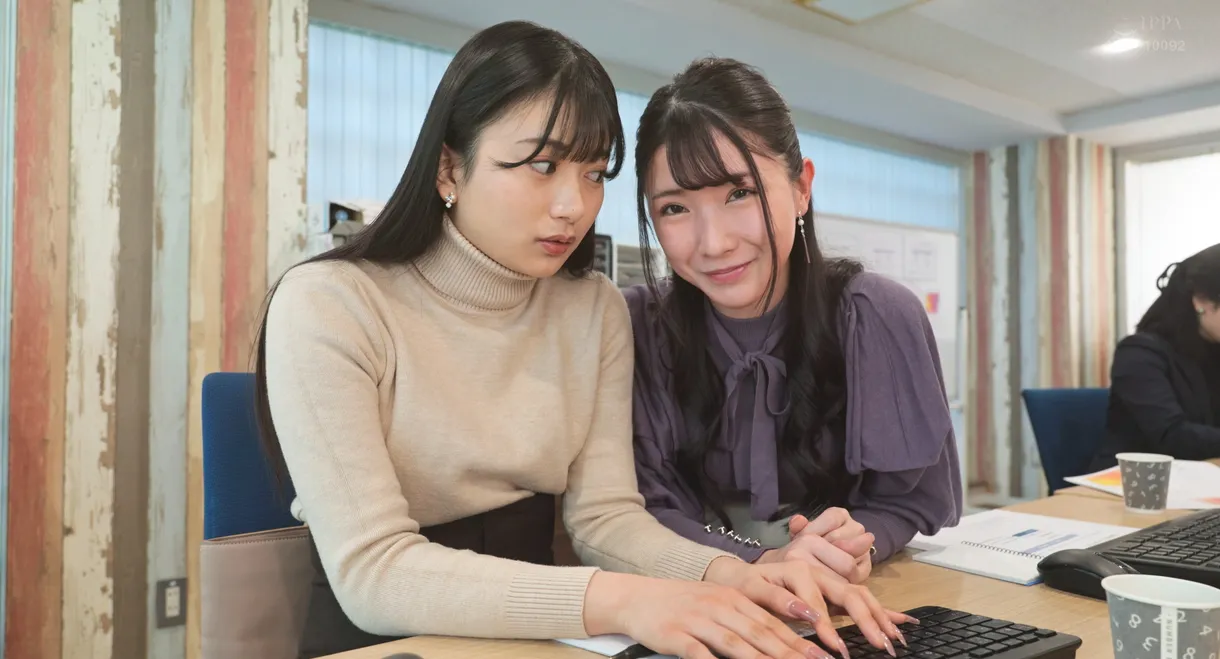 "Anata no Kao ni Hitomebore Shimashita". Tsuntsun Buka no Kitaoka-san to Deredere Joushi Miyanishi-san no Kisu de Hajimaru Ofisu Rezu - Karin Kitaoka × Hikaru Miyanishi