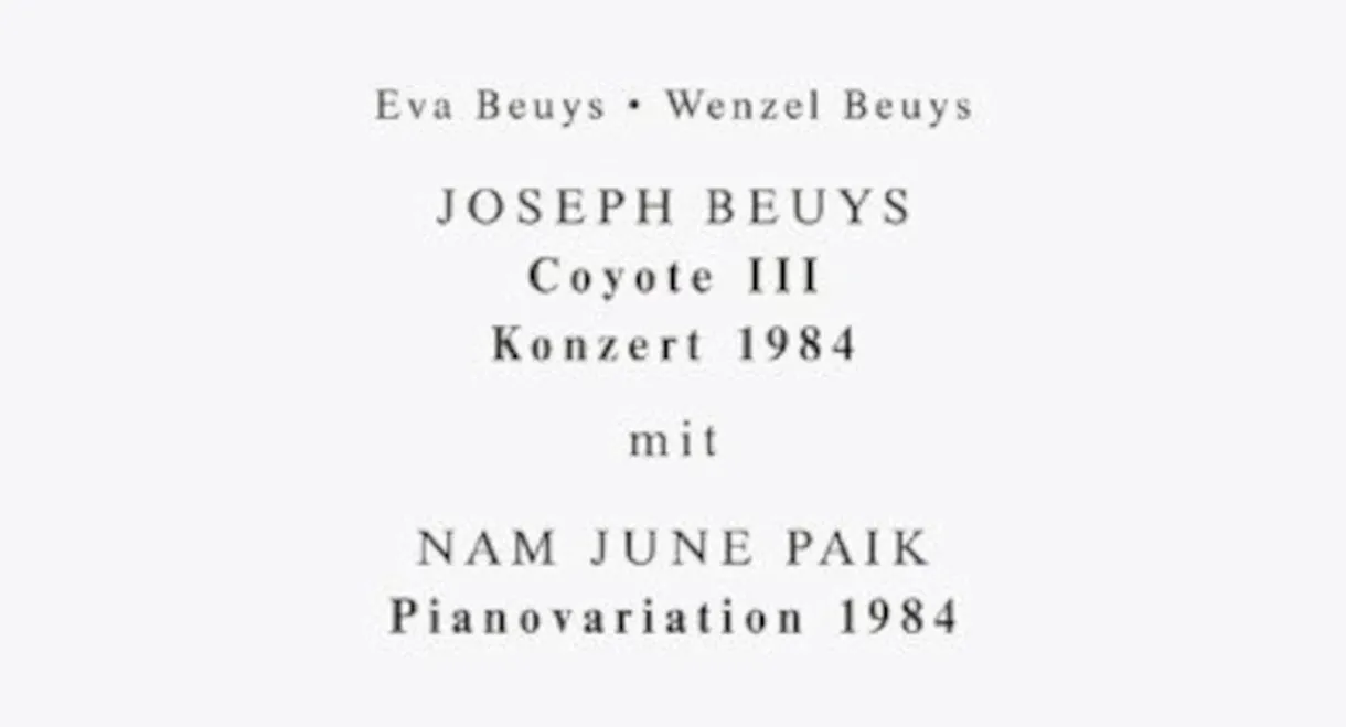 Joseph Beuys - Coyote III