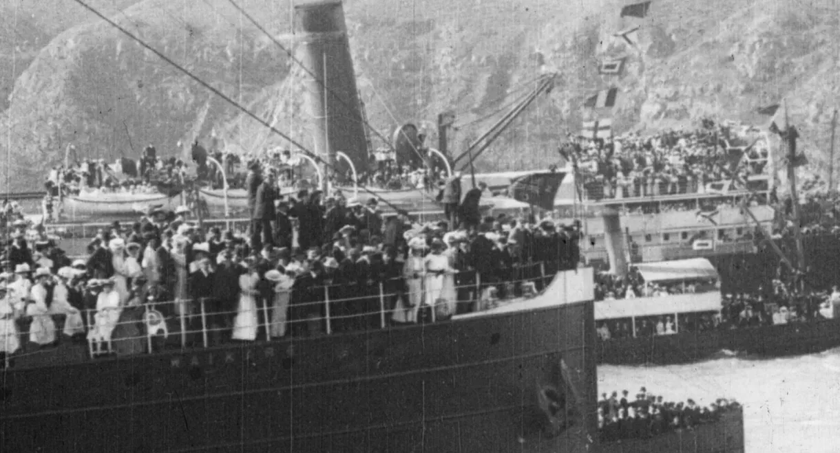 Departure of the British Antarctic Expedition from Lyttelton, New Zealand, 1st January, 1908.