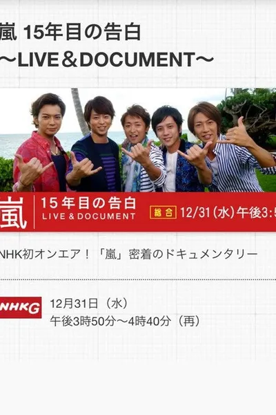 嵐 LIVE & DOCUMENT ～15年目の告白～