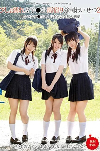 T28-537 Dripping Wet Girls Are Taking Shelter From The Rain And Receiving Sexual Harassment 2