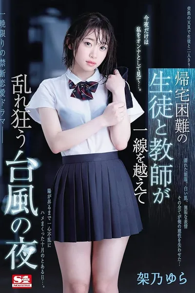 帰宅困難の生徒と教師が一線を越えて乱れ狂う台風の夜