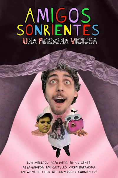 Amigos Sonrientes Una Persona Viciosa