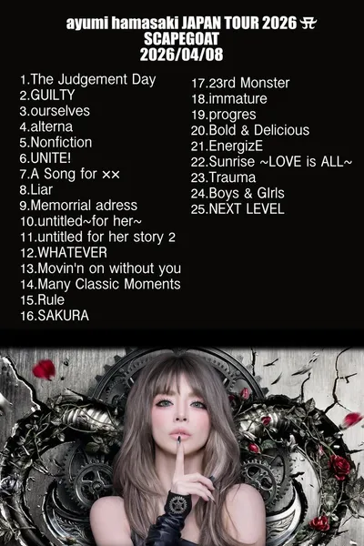 ayumi hamasaki JAPAN TOUR 2026 A -Scapegoat-