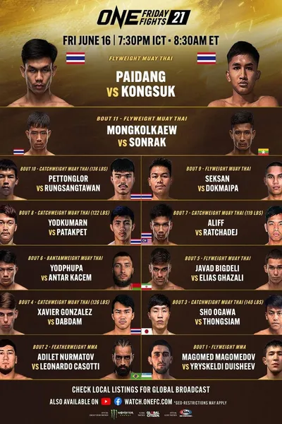 ONE Friday Fights 21: Paidang vs. Kongsuk