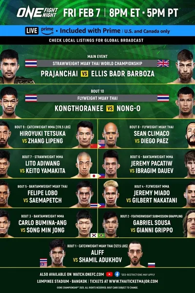 ONE Fight Night 28: Prajanchai vs. Barboza