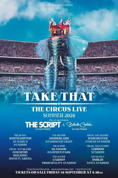 Take That live from Etihad Stadium