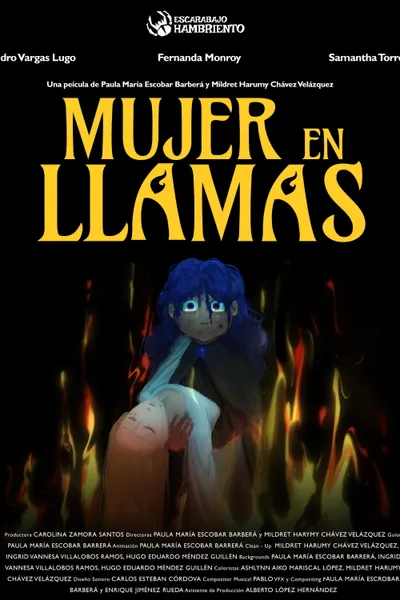 Mujer en llamas