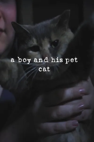 a boy and his pet cat