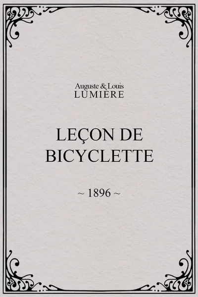 Leçon de bicyclette
