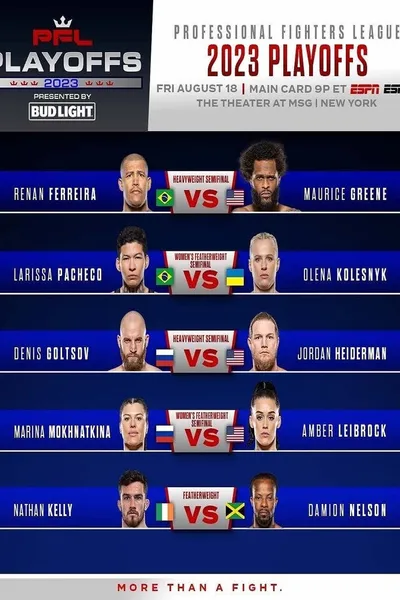 PFL 2023 #8: Playoffs - Ferreira vs. Greene